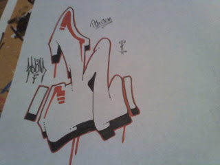 Graffiti Letter H Sketches Design