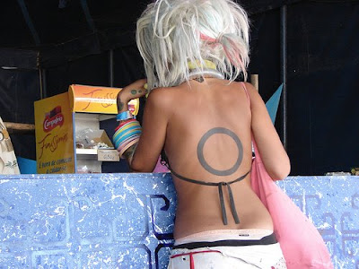 Circle Tattoo on Female Back Circle Tattoo on Female Back