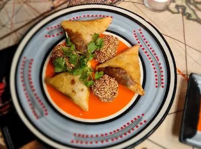 Cape Malay Bobotie Samosas at GOLD Restaurant