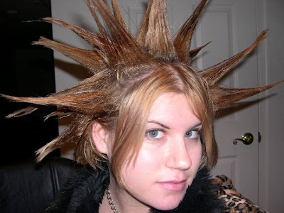 funny hairstyle. Funny punk hairstyle