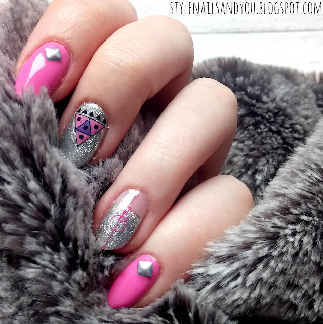 Pink&Geometry | Born Pretty Stamping Plate BP-199 | Born Pretty Store Review