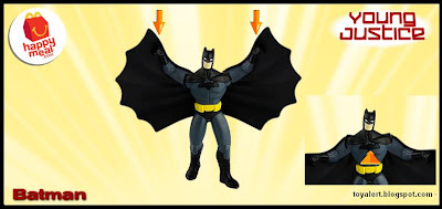 McDonalds Young Justice happy meal toy promotion 2011 - Batman Wings Flap