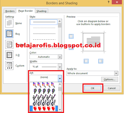 cara gampang mempercantik dokumen dengan bingkai  Cara Praktis Mempercantik Dokumen Dengan Bingkai (Page Border) Pada Microsoft Word 2013
