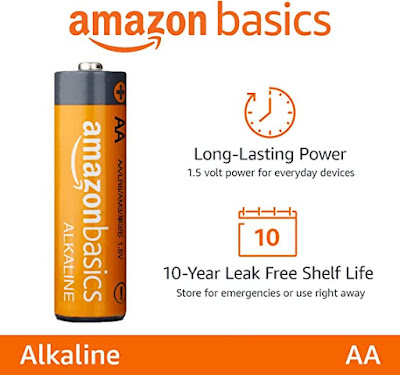 Amazon basics 4 pack AA high-performance alkaline batteries