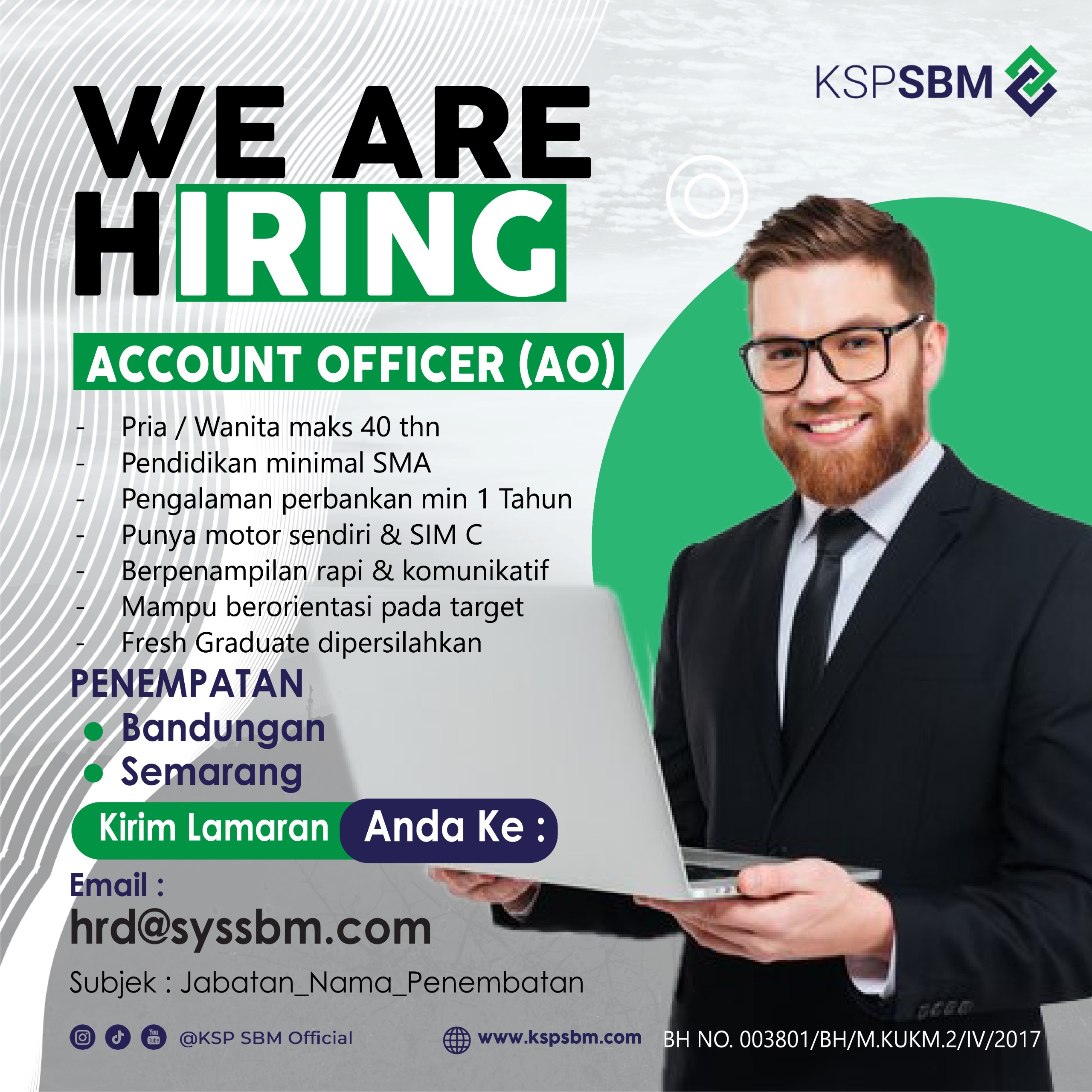 Loker Account Officer dan Content Creator di KSP Sahabat Bintang Mandiri Semarang