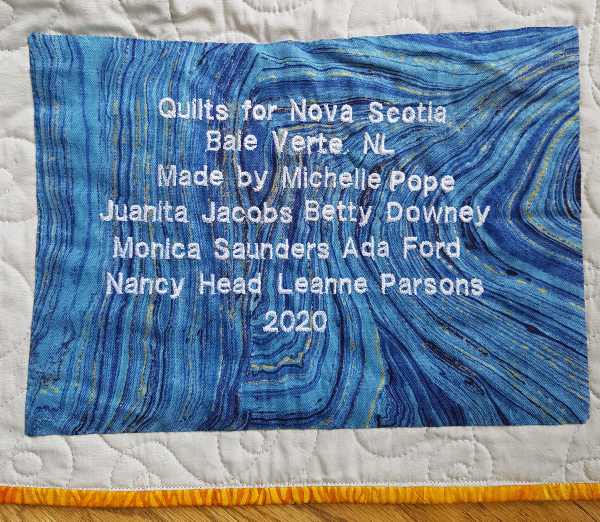 Quilt for Nova Scotia | DevotedQuilter.com