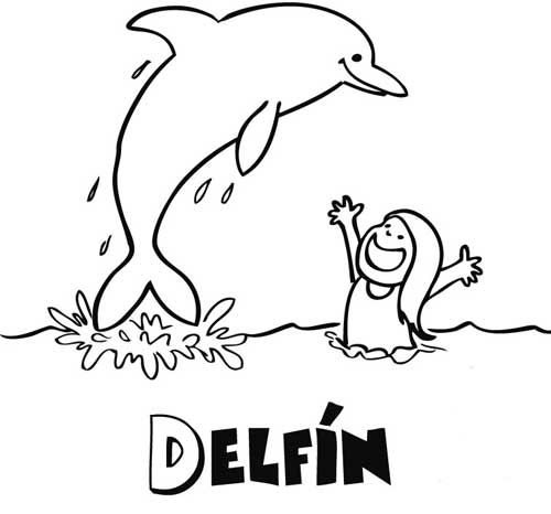 Delfin  para  colorear  Dibujos  infantiles imagenes cristianas