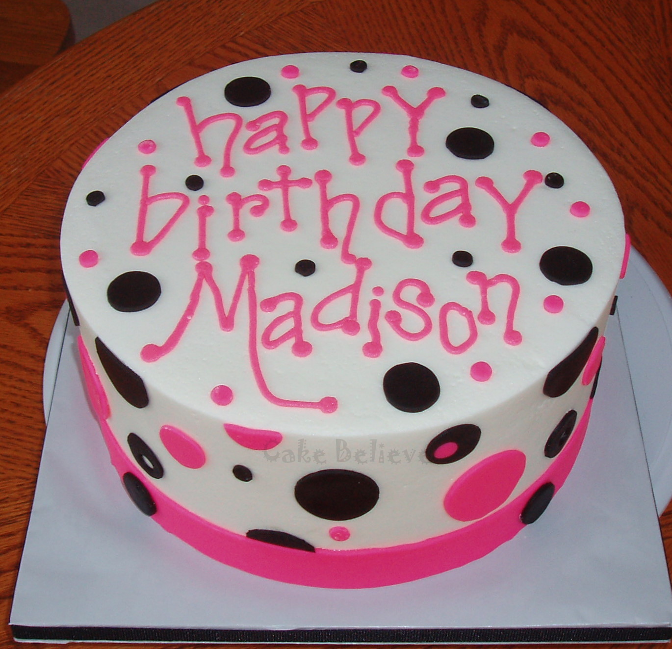 cool cake ideas for teenage girls Iced in buttercream with fondant accents!
