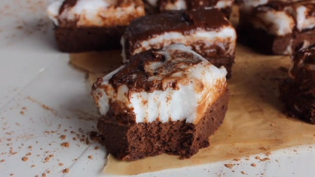 Marshmallow Brownies #chocolate #desserts