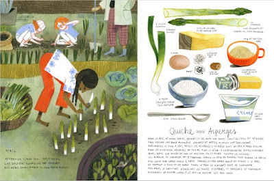 Book page from What's Cooking in Flowerville by Felicita Sala
