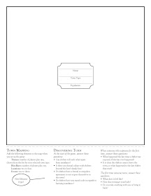 The Turn town map sheet with the Discovering Turn questions