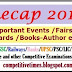 Recap 2018 Current Affairs; Collections of Important Events, Fairs, Awards...