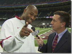 Shaun Alexander at BCS national championship game 1-9-12