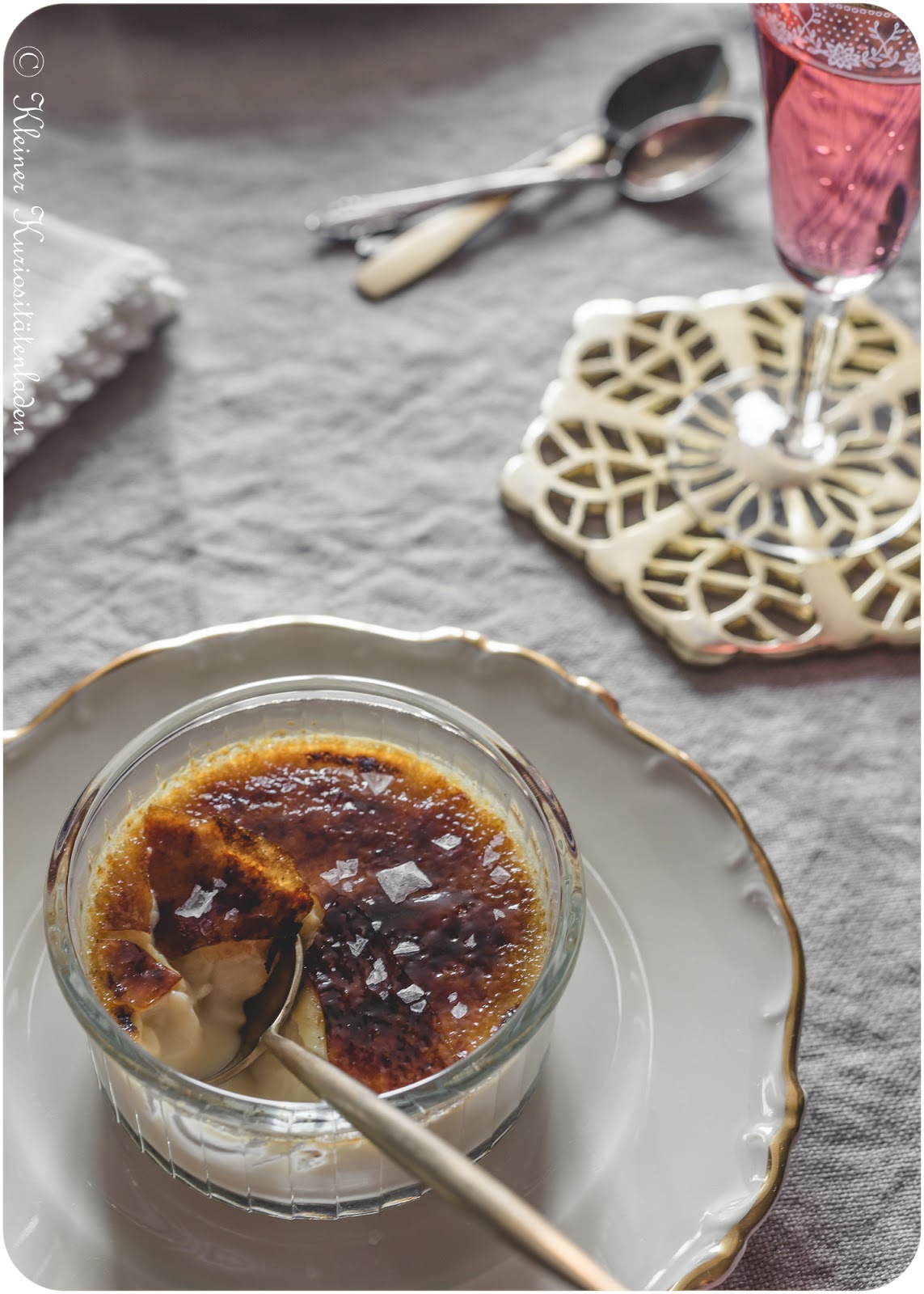 Crème brûlée mit Salzflakes