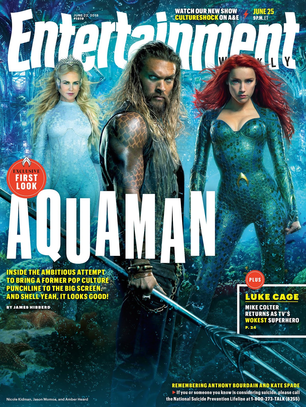 AQUAMAN on Entertainment Weekly: Covers & Image Still Reveals!