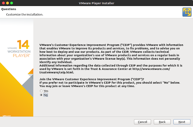 Install VMware Workstation Player 14.1.1 di Ubuntu 16.04 LTS
