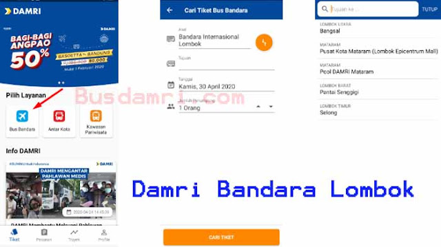 Harga tiket dan jadwal damri bandara lombok Mataram