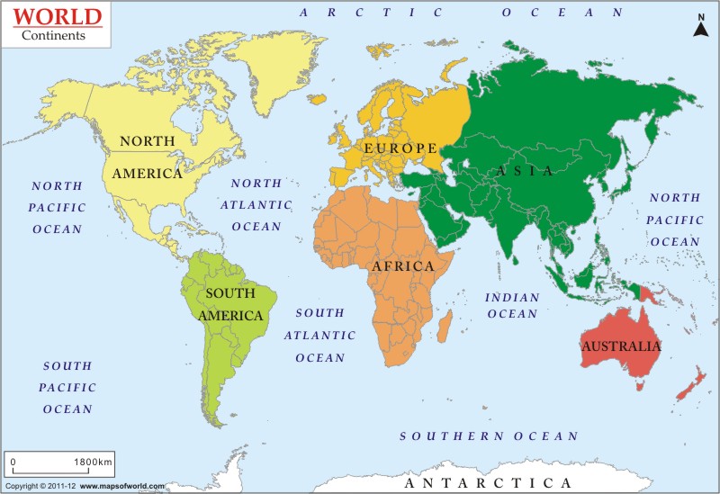 Carte du Monde Continents Departement - Carte du Monde ...