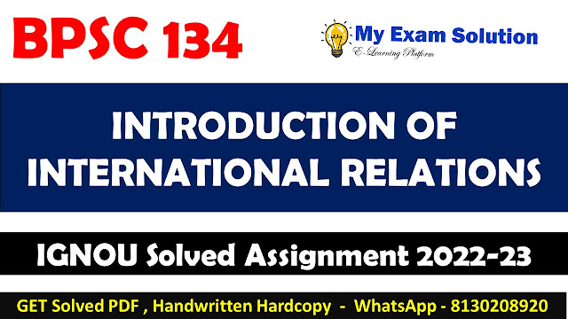 BPSC 134 Solved Assignment 2022-23