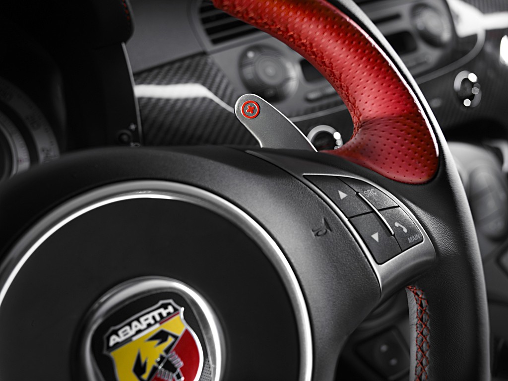 Paddle shifter used in the Abarth 695 Tributo Ferrari