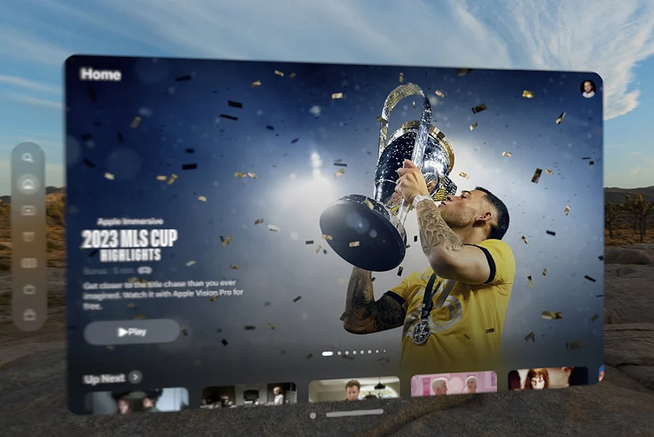 Apple Vision Pro：180 度8K 3D帶您深入足球場的全新視野