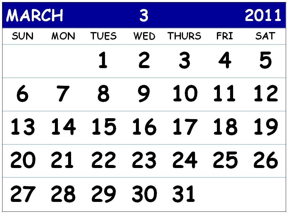 calendar march 2011 print. Calendar+march+2011+print