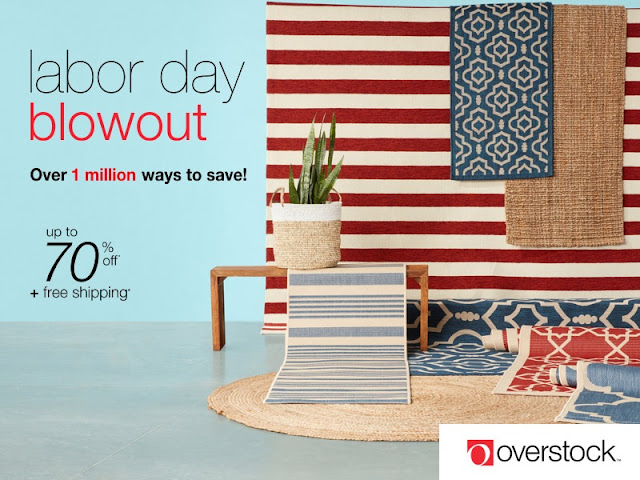 overstock labor day sale plus free shipping