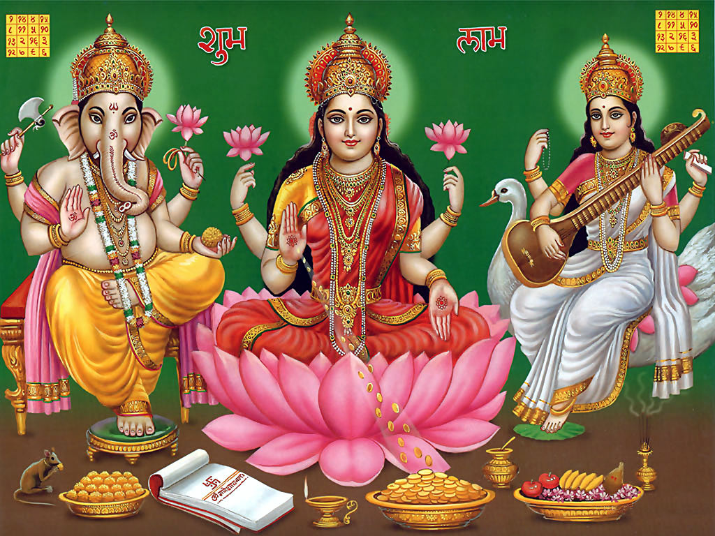 ... Ganesh wallpaper, Navratri wallpapers, Ganesh picture: Ganesh Laxmi