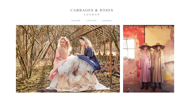  A screenshot of the Cabbages and Roses homepage.