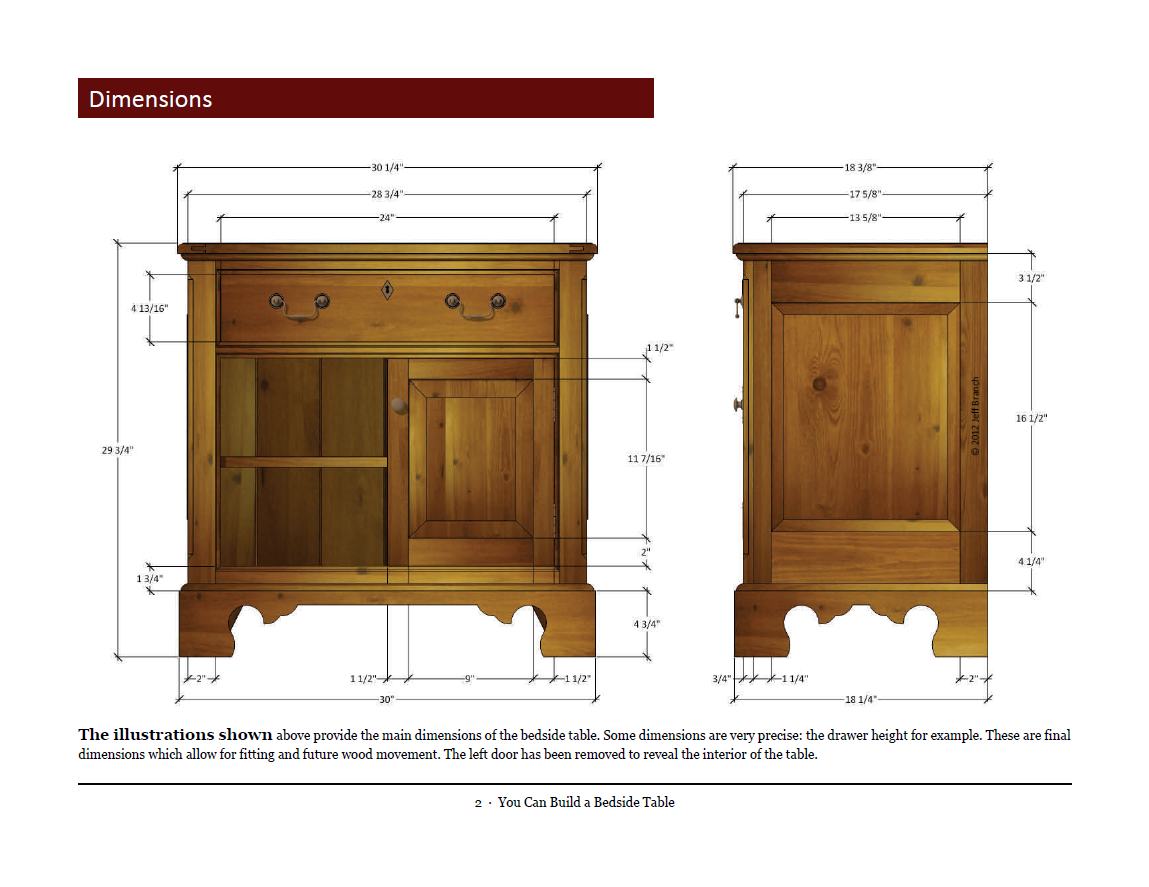 bedside table plans free