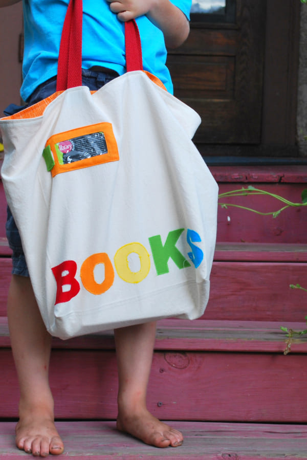 Library Book Tote Tutorial and Pattern