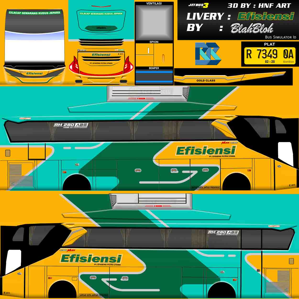 skin bus efisiensi