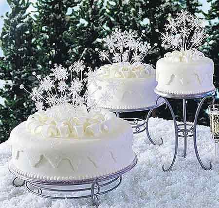 christmas wedding cake