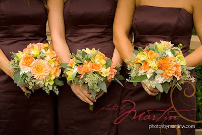 Coral Colored Bridesmaid Dresses on The Chocolate Brown Dresses  I Love This Photograph Too   Bridesmaids