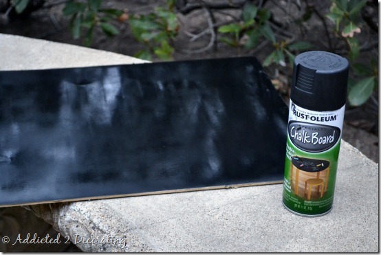 DIY project:  How to make a framed magnetic chalkboard spice rack