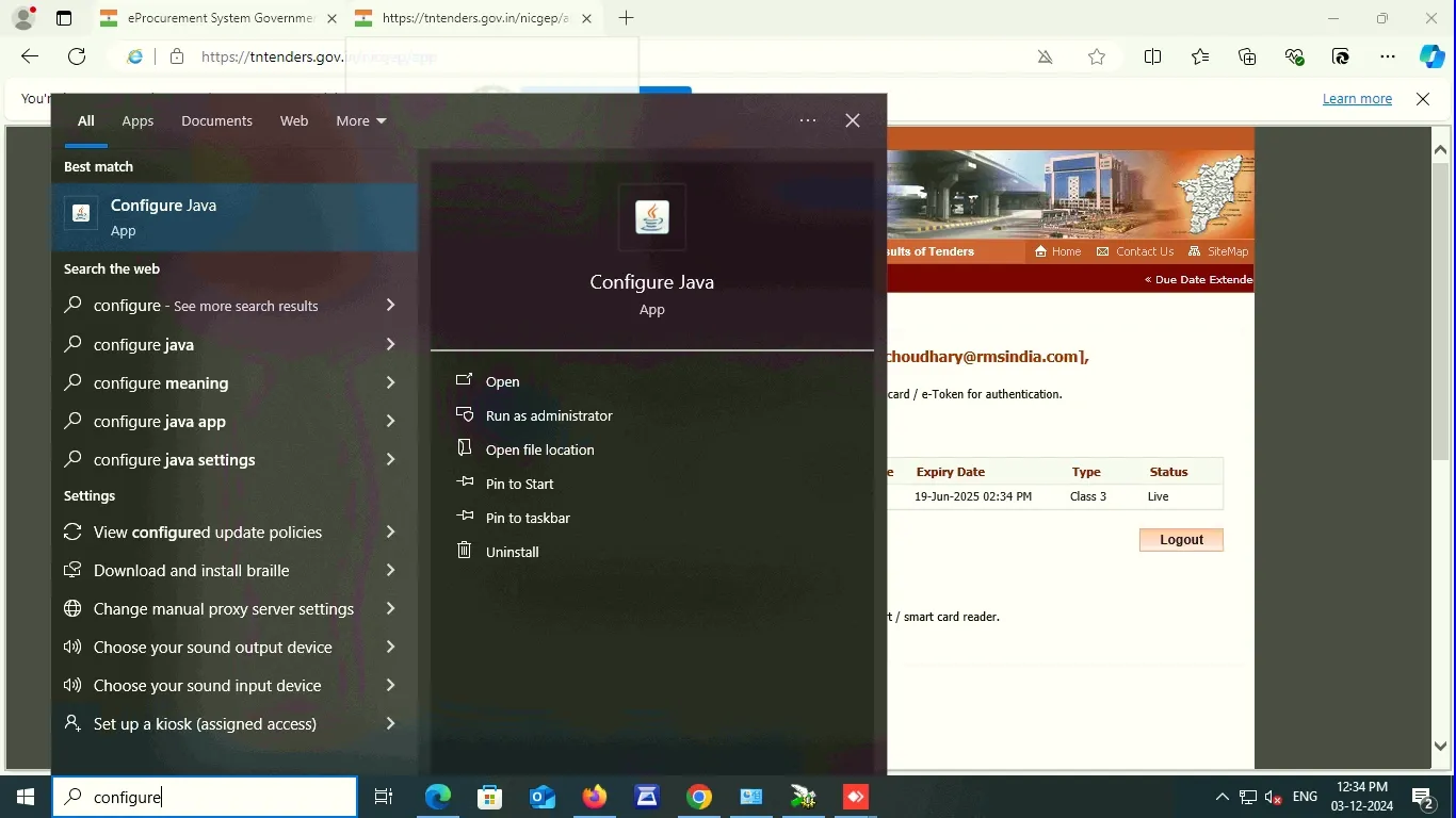 Java Setting