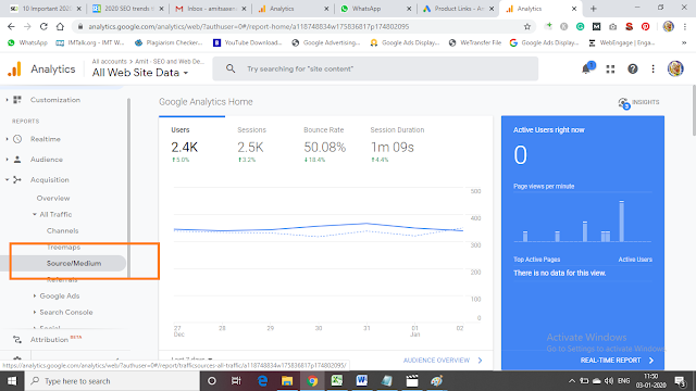 See Information in Google Analytics