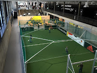 Bolzplatz zum Fußballspielen im Museum des Deutschen Fußball Bundes in Dortmund