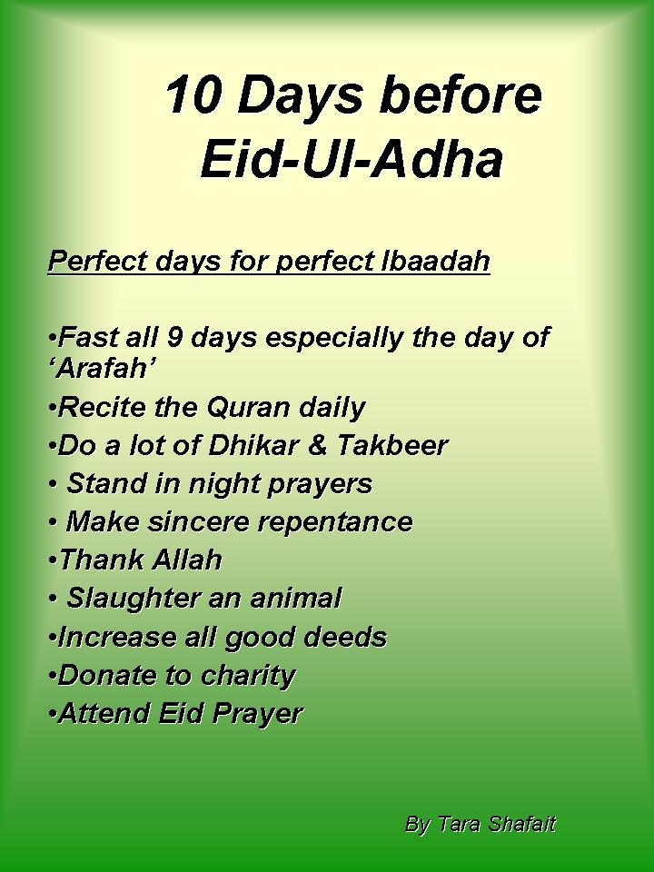 Bismillah Blog: Perfect days for Ibaadah 10 days befor 