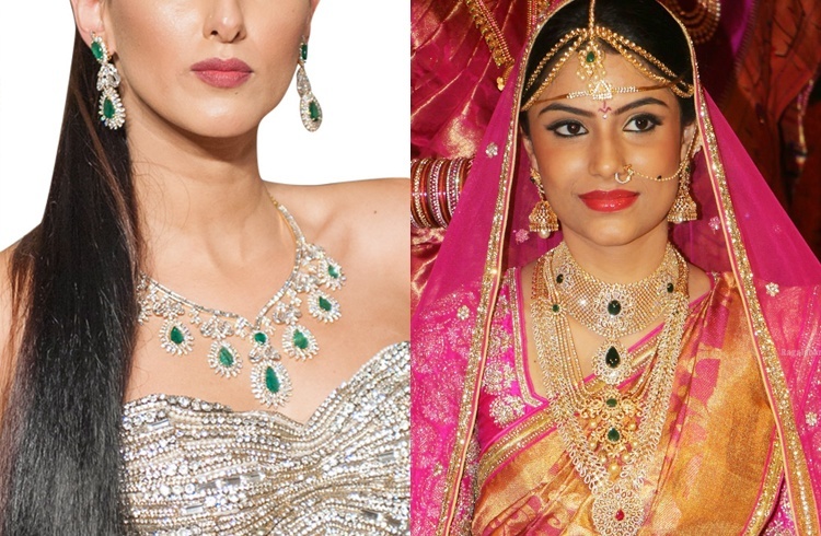 Do you think why women and specially brides waste much time in finding and select a special kind of jewelry for them.... answer is very easy ..... because wedding ceremony happens only once in life, (many times it may happen twice or thrice under special terms and conditions). Brides try hard to find good and gorgeous jewelry items which can be used with matching Lehenga or Farak. If yor are bride and your bridal ceremony is very close and date is fixed, then you will be busy in selecting an antique jewelry designs, do not worry here below we provided many designs of different kinds of jewelry which can be used fro your ears, nose, arms, feet, neck and toe, so browse down and select any one.... 1. Polki Bridal Jewellery 2. Diamond Bridal Set 3. Gold Bridal Jewellery 4. Bridal Set Of Semi-Precious Stones 5. Antique Gold Set For Wedding 6. Maang Tikka 7. Tagdi 8. Mangalsutra 9. Matha Patti 10. Kada 11. Haath Phool 12. Bajubandh.... Jewelry Designs for Brides 