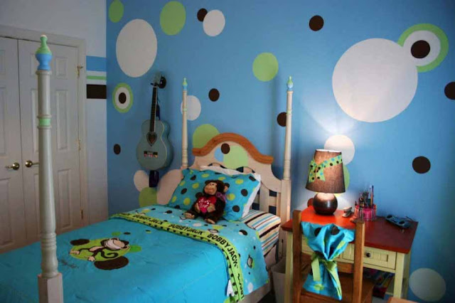 Kamar Tidur Anak Perempuan Minimalis Warna Biru