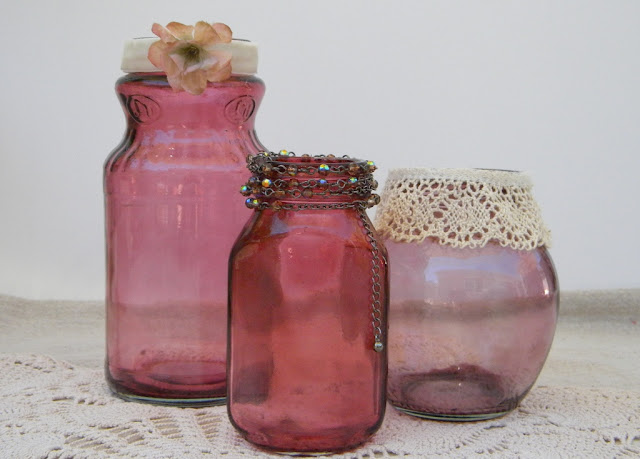 DIY Faux Cranberry Glass