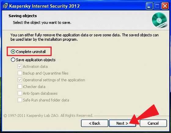 Step3 Kaspersky Internet Security 2012