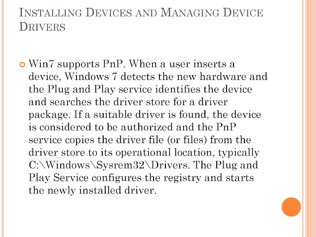 Managing Devices and Disks | Installing Devices and Managing devices Drivers Windows 7