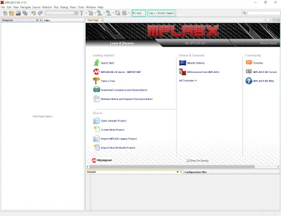 main IDE of MPLABX
