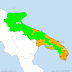 Cartina Puglia / Sei province che abbracciano un territorio di quasi 5km che contiene milioni di persone.