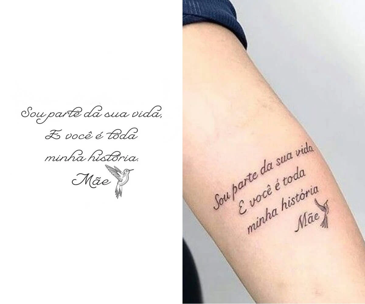 Ideias Criativas de Tatuagem Mãe e Filho Delicada