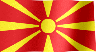 The waving flag of the Republic of Macedonia (Animated GIF)