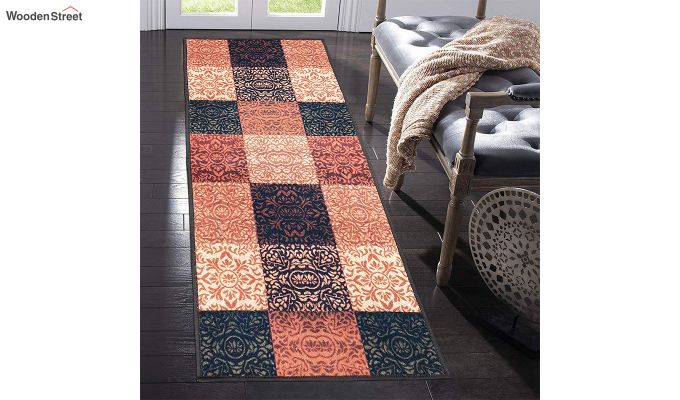 Multicolor Ethnic Pattern Polyester Bed Side Runner