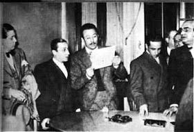 Charlo en compañía de Corsini, Julio De Caro, Ernesto Famá y Francisco Lomuto.